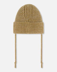 deux par deux Baby Mid Season Knit Hat w/Strings