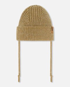 deux par deux Baby Mid Season Knit Hat w/Strings
