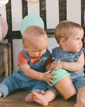 Load image into Gallery viewer, deux par deux Baby Girls Light Soft Denim Dress And Bloomer Set
