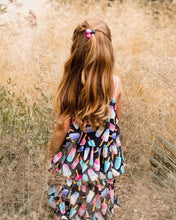 Load image into Gallery viewer, deux par deux Girls Printed Tiered Dress - Ice Lollipops And Black
