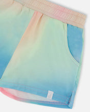 Load image into Gallery viewer, deux par deux Girls Printed Jersey Short - Multicoloured Tie Dye
