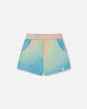Load image into Gallery viewer, deux par deux Girls Printed Jersey Short - Multicoloured Tie Dye
