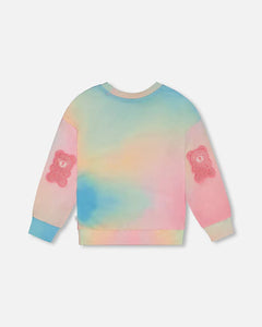 deux par deux Girls Printed Long Sleeve Top - Multicoloured Tie Dye