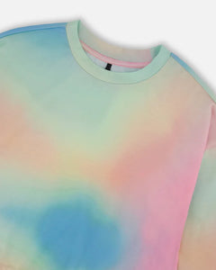 deux par deux Girls Printed Long Sleeve Top - Multicoloured Tie Dye