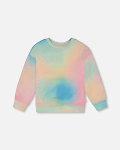 deux par deux Girls Printed Long Sleeve Top - Multicoloured Tie Dye