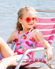 Load image into Gallery viewer, deux par deux Girls Printed One-Piece Swimsuit - Pink Gradient Strawberry
