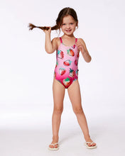 Load image into Gallery viewer, deux par deux Girls Printed One-Piece Swimsuit - Pink Gradient Strawberry
