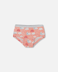 deux par deux Girls Printed Organic Cotton Boyshort Underwear - 3 PK