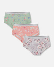 Load image into Gallery viewer, deux par deux Girls Printed Organic Cotton Boyshort Underwear - 3 PK
