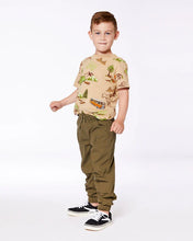 Load image into Gallery viewer, deux par deux Boys Printed Organic Cotton Tee - Camping Beige
