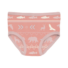 Load image into Gallery viewer, Kickee Pants Girls Print Underwear Set of 3 - Baby Rose Just So Animals, Natural &amp; Blush Native Tribal Lore
