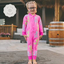 Load image into Gallery viewer, Honeysuckle Swim Full Zipper Sunsuit - Geckglow
