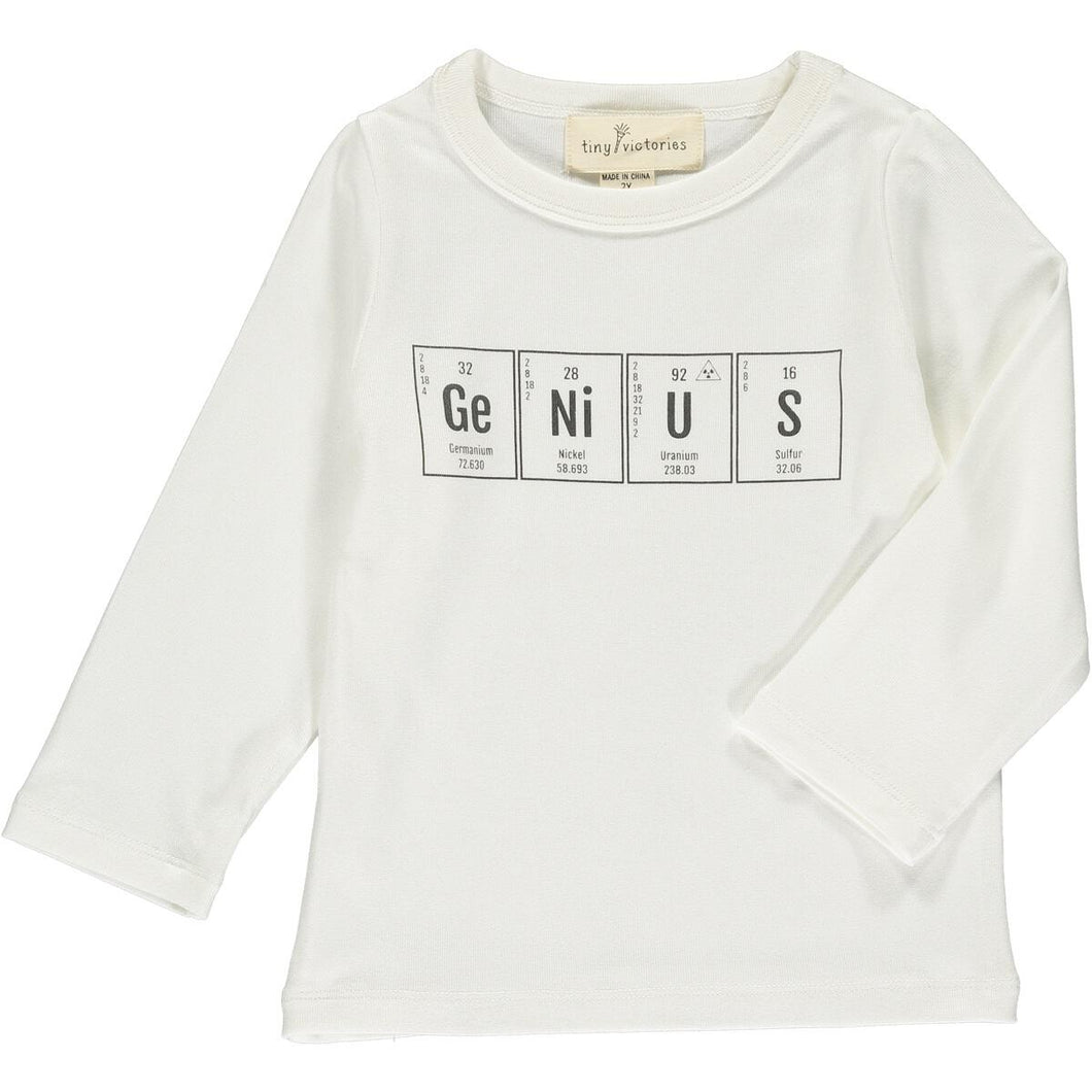 Tiny Victories Boys Periodic Words Long Sleeve Tee - Genius