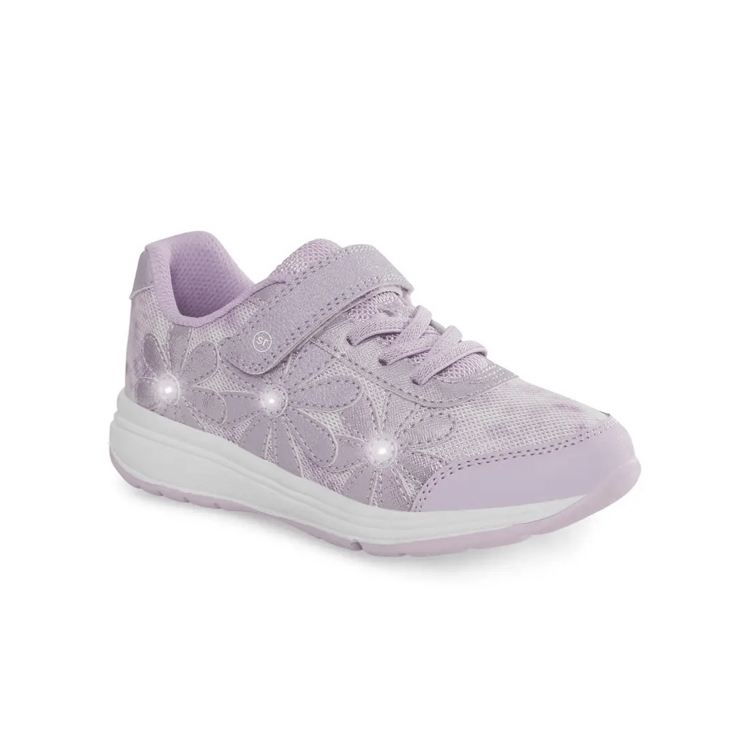 Stride Rite Girls Light-Up Glimmer Sneaker - Lavender