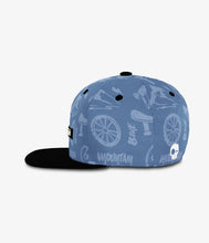 Load image into Gallery viewer, Headster Kids Gnarly Ride Snapback - Blue Fog
