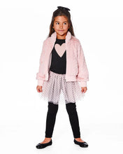 Load image into Gallery viewer, deux par deux Girls Organic Cotton Long Sleeve T-Shirt - Black With Heart
