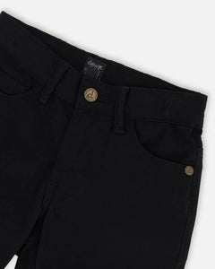 deux par deux Boys Stretch Twill Pants Black