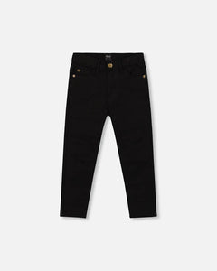 deux par deux Boys Stretch Twill Pants Black