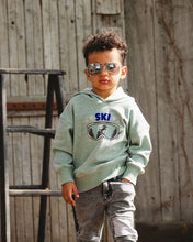 Load image into Gallery viewer, deux par deux Boys Super Soft Hooded Brushed Jersey Sweatshirt With Graphic Print - Green
