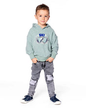 Load image into Gallery viewer, deux par deux Boys Super Soft Hooded Brushed Jersey Sweatshirt With Graphic Print - Green
