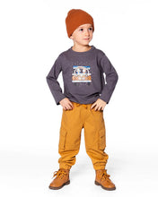 Load image into Gallery viewer, deux par deux Boys Long Sleeve Organic Cotton Jersey Tee - Dark Gray
