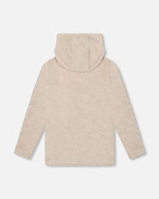 Load image into Gallery viewer, deux par deux Boys Long Sleeve Super Soft Brushed Jersey Hooded Tee - Heather Beige
