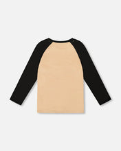 Load image into Gallery viewer, deux par deux Boys Long Raglan Sleeve Jersey Mountain &amp; Tree Tee - Beige
