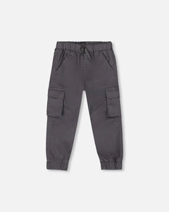 deux par deux Boys Twill Jogger Cargo Pants