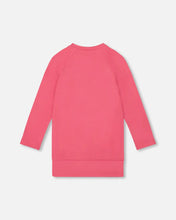 Load image into Gallery viewer, deux par deux Girls Rainbow Tunic Tee With Embroidery - Candy Pink
