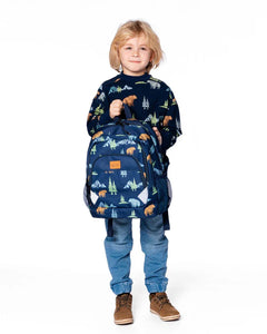 deux par deux Little Kids Backpack - Navy Animal Print