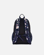 Load image into Gallery viewer, deux par deux Kids Backpack - Navy Flower Print
