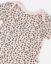 Load image into Gallery viewer, deux par deux Baby Girls Evolutive Organic Cotton Jersey Onesie - Peach Animal Print
