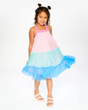 Load image into Gallery viewer, deux par deux Girls Mesh Dress - Pink And Blue
