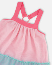 Load image into Gallery viewer, deux par deux Girls Mesh Dress - Pink And Blue
