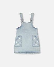 Load image into Gallery viewer, deux par deux Girls Light Blue Denim Overall Dress
