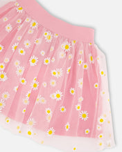 Load image into Gallery viewer, deux par deux Girls Mesh And Crinkle Jersey Skirt - Pink
