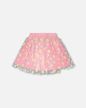 Load image into Gallery viewer, deux par deux Girls Mesh And Crinkle Jersey Skirt - Pink
