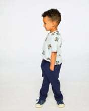 Load image into Gallery viewer, deux par deux Boys Organic Cotton Jersey T-Shirt - Blue Pug Print
