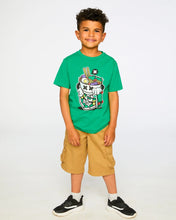 Load image into Gallery viewer, deux par deux Boys Organic Cotton Jersey T-Shirt With Print - Green
