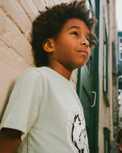 Load image into Gallery viewer, deux par deux Boys Organic Cotton Jersey T-Shirt With Print - Sage
