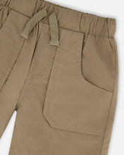 Load image into Gallery viewer, deux par deux Boys Parachute Shorts With Patch Pockets - Beige
