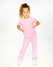 Load image into Gallery viewer, deux par deux Girls Crinkle Jersey T-Shirt - Pink
