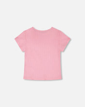 Load image into Gallery viewer, deux par deux Girls Crinkle Jersey T-Shirt - Pink
