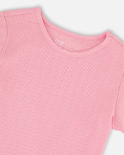 Load image into Gallery viewer, deux par deux Girls Crinkle Jersey T-Shirt - Pink
