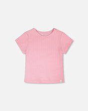 Load image into Gallery viewer, deux par deux Girls Crinkle Jersey T-Shirt - Pink
