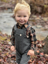 Load image into Gallery viewer, Me &amp; Henry Baby Boys Jasper Woven Onesie - Brown Plaid
