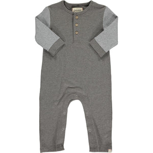 Me & Henry Baby Boys Estill Raglan Romper - Mushroom