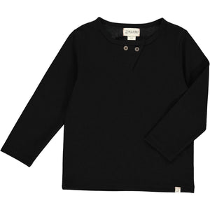 Me & Henry Boys Braden Slub Top - Black Pique