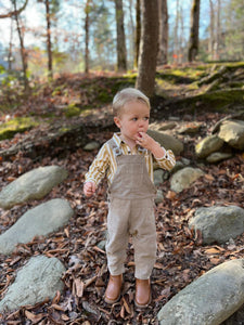 Me & Henry Baby Boys Harrison Cord Overalls - Grey