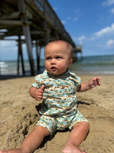 Load image into Gallery viewer, Me &amp; Henry Baby Boys Molokai Printed Romper - Blue Islands
